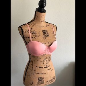 Pink multi-way push-up bra